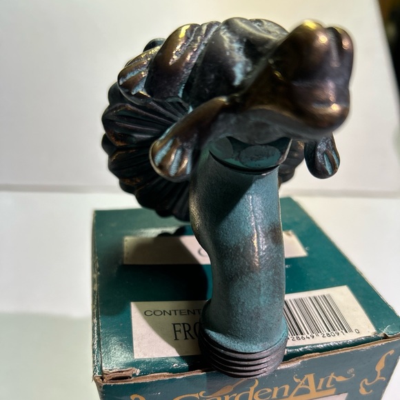 Solid Brass Frog Faucet 1/2" Outdoor Garden Decor Rustic Garden Art - Picture 5 of 5